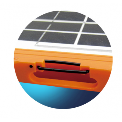 Przenośny, kompaktowy naświetlacz solarny z funkcją powerbanku NOCTIS SOLARIS TECHNIC 10W IP54 pomarańczowy SPECTRUM (SLI051001CW)